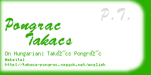 pongrac takacs business card